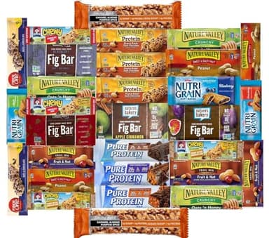 Ultimate Healthy Fitness Box - Protein & Healthy Granola &Bars Sampler Snack Box (30 Count) - Care Package - Gift Pack - Variety of Fitness, Energy and Protein Bars