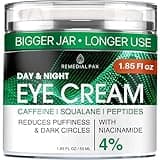 REMEDIAL PAX Eye Cream for Dark Circles and Puffiness, Bags Under Eyes Treatment, Anti-Aging Collagen Eye Cream for Wrinkles, Day & Night Caffeine Eye Cream with Niacinamide Dimethicone