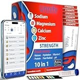 Urinify Mobile App Urine Test Strips -Trusted at Home Sodium, Salinity, Magnesium, Calcium, Electrolytes, Hydration, pH, Vitamin C, Protein, Keto Urinalysis Test Kit - Strength Kit (6 Strips)