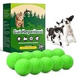 apohen Cat Repellent Outdoor, Dog Repellent, Natural Peppermint Oil Cat&Dog Deterrent Outdoor and Indoor, Keep Cats Out of Yard Permanently, Protect Your Yard and Furniture, 10 Count (Pack of 1)