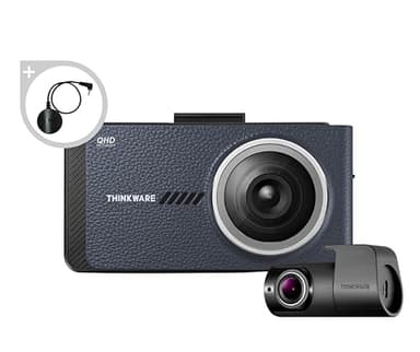 Thinkware Dash Cam X800 Front & Rear, 2K QHD Front with 2.7" LCD and Sony STARVIS Night Vision, 150° Wide Angle