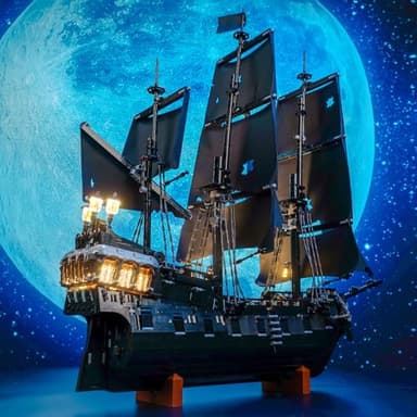 BrickBling LED Light Compatible with Lego Icons Captain Jack Sparrow's Pirate Ship, Compatible with Lego Black Pearl 10365-No Model (RC Version Light)