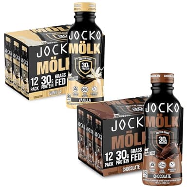 Jocko Fuel Protein Shake Bundle - Vanilla and Chocolate (24 Count)