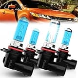 SPBRTBUB Compatible with honda civic 2004-2013 halogen headlight bulbs, 9005/HB3/H10 high beam + 9006/HB4 low beams,car light bulb，4 pack