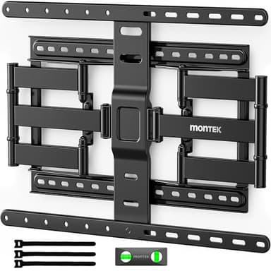 monTEK Ultra Slim TV Wall Mount for 43-90 Inch TVs | 1.1" Thin Low Profile Full Motion Bracket | Dual Swivel Articulating Arms with Tilt | Max VESA 600x400mm | Holds 132lbs | Fits 16"/18" Studs