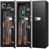 [Upgraded] 6-8 Fireproof Gun Safe Rifle, 51" Deeper and Larger Long Gun Safes for Home, Heavy Duty Anti-Theft Gun Cabinets for Rifles with 3 Pistol Rack & Silent Mode (Us Stock)