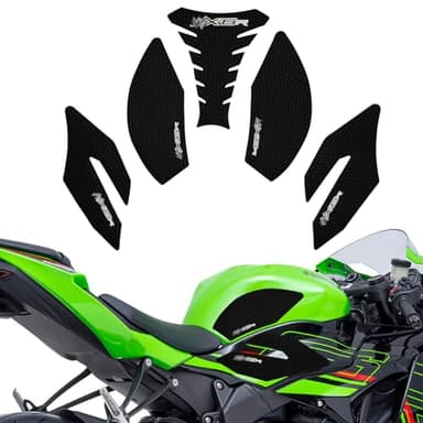 CHILILI Tank pad for Kawasaki Ninja ZX-6R ZX6R ZX636 2009-2025 accessories, Tank grips with anti-slip texture Increase friction traction pad Fuel tank protector (White)