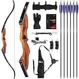 Sanlida Eagle X9 New 58” RTH Standard Hunting Recurve Bow and Arrow Set for Adults and Hunters, Wooden Takedown Hunting Recurve Bows Package for Outdoor, Hunting and Practice (40 Lbs, Right Hand)