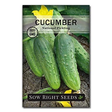 Sow Right Seeds - National Pickling Cucumber Seeds for Planting - Non-GMO Heirloom Packet with Instructions to Plant and Grow a Home Vegetable Garden - Famous Variety for Homemade Pickles (1)