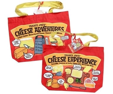 Trader Joe's Cheese Adventures Reusable Shopping Tote Bag (1 Qty)