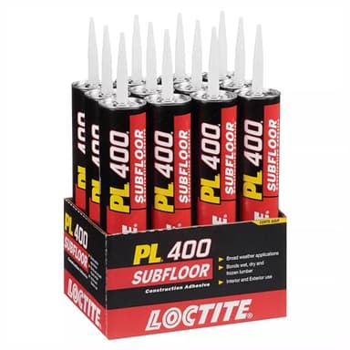 Loctite PL 400 Subfloor Heavy Duty Adhesive, 28 fl oz, 12, Cartridge