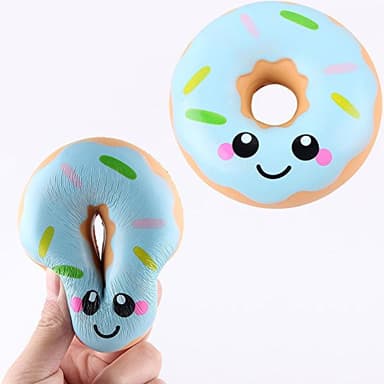Bluelans Slow Rising Squishies Squeeze Toys,Lovely Simulation Donut Slow Rising Squeeze Stress Relieve Decompression Toy Xmas Gifts Christmas Party Favor Party Bag Stocking Fillers