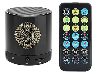Hitopin Portable Quran Speaker with Remote Control - MP3 Player, 18 Reciters & 15 Translations (Black)