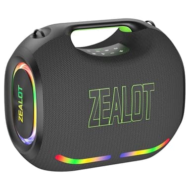 ZEALOT 250W Bluetooth Speaker, ZE21 Portable Speaker/Powerful Sound and Deep Bass, Multi-Device Pairing, IPX6 Waterproof, 5.3 BT, 48000mAh Long Playtime for Party, Outdoor, Home, Travel (Black)