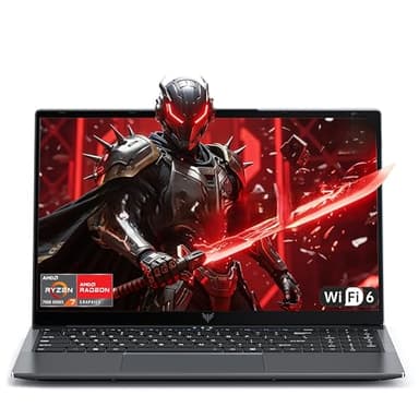 Light Gaming Laptop with AMD Ryzen7 7730U Processor（Up to 4.5GHz,8C/16T),16GB DDR4 RAM 512GB SSD, AMD Radeon Graphics,WiFi 6,15.6 inch IPS Display,Webcam, Windows 11 Laptop Computer for Video Editing