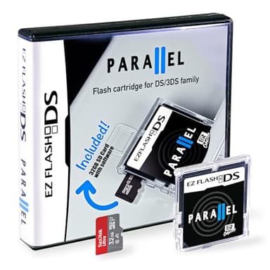 Bit Odyssey EZ Flash Parallel Flash Cartridge for DS 3DS Family + 32 Gb SD Card. Compatiotor to R4.