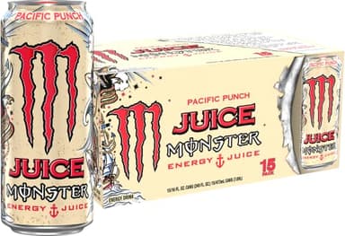 Monster Energy Juice Monster Pacific Punch, Energy Drink, 16 Ounce