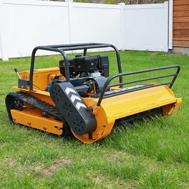 Remote Control Lawn Mower,459cc EPA Engine,39.4" Hybrid Commercial Mower - Conquer 55° Slopes & Rugged Terrain,Powerful Gas-Electric Crawler - Effortlessly Tames Steep Hills & Tough Landscapes