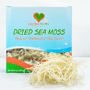Lam Hong Sea Moss Dried 8oz – Make own Sea Moss Gel Organic Raw, Add to Salad, Sun-Dried, Wild Harvested for High Expansion & Natural Flavor, Iodine & Minerals, Supports Wellness, Vietnamese Sea Moss.