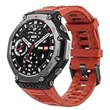 Amazfit T-Rex 3 Rugged/Military Smart Watch 48mm, GPS (with Privacy), Offline Maps, Long Battery Life,328 Feet Water-Resistant, 170 Fitness/Sport Modes, AI, Voice Control, for Android or iPhone, Lava