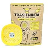 Trash Ninja Trash Can Deodorizer - Garbage Can Deodorizer with Activated Charcoal, Reusable Trash Can Odor Eliminator, Stick On Garbage Can Air Freshener, Trash Deodorizer with a Fresh Citrus Scent