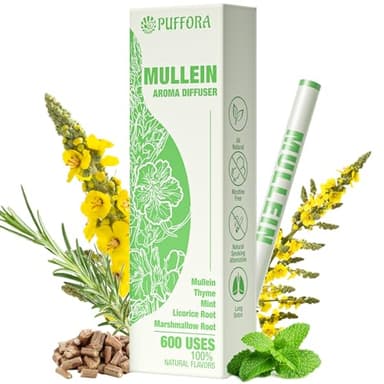 Puffora Herbal Diffuser Pen for Lung Rest & Breathing Support, Mullein Diffuser Pens, Natural Herbal Breathe Pen for Habit Transition, Portable Diffuser Pen