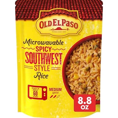 Old El Paso Rice, Spicy Southwest Style, Microwavable Pouch, 8.8 oz
