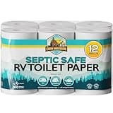 RV Toilet Paper - 12 Pack Septic Safe Toilet Paper 2-Ply Quick Dissolving Camper Toilet Paper Septic Safe to Prevent Clogs - Perfect for Automotive RVs, Septic Tank Systems, Boats, and Camping