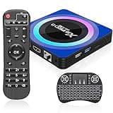 Android 13.0 TV Box, TV Box 8k HD with RK3528 Quadcore 4GB RAM 32GB ROM 2.4Ghz/5.0Ghz Dual WiFi & BT 5.0, Smart Box Support Multi-Lingual with LAN Ethernet 10/100M with Mini Backlit Keyboard
