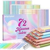 LBW 72 Macaron Pastel Colored Pencils Set Soft Core Macaron Colors for Adults Coloring Books Kids Beginners Blending Shading Sketching