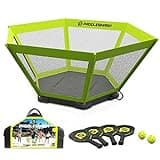 PaddleSmash - Pickleball Yard Game, As Seen on Shark Tank - Beach, Backyard, Lawn, Outdoor Activities for Adults and Family - Easy Assembly, Includes 4 Paddles, 2 Balls & Case