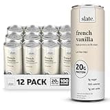 Slate Milk - High Protein Milk Shake - French Vanilla - Lactose Free, 20g Protein, 1g Sugar, 100 Calories, 1g Net Carbs, No Added Sugar - Natural, Breakfast Boost, Post Workout - 11 fl oz, 12 Cans