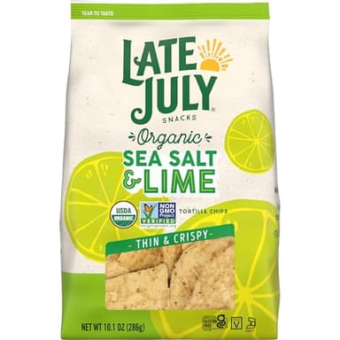 Late July Sea Salt & Lime Organic Tortilla Chips, 10.1 Oz Bag