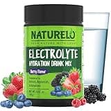 NATURELO Electrolyte Powder, Hydration and Mineral Drink Mix, Sugar Free & Non-GMO Berry Flavor 50 Servings