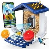 Smart Bird Feeder with Camera, 2.5K HD Bird Feeder Camera with Ai Identify, Auto Capture Videos & Motion Detection, Birdhouse Birdfeeder for Birds Lovers,Famliy,Friends
