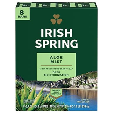 Irish Spring Aloe Bar Soap, 8 Count