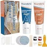 Yeardera Granite and Marble Repair Kit, Super Strong Waterproof Tile Repair Set for Quartz, Porcelain, Resin, Acrylic, and More (Color Match)