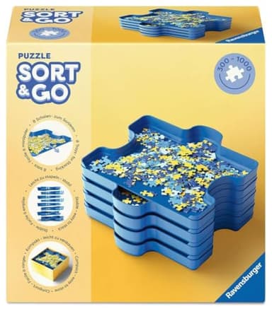 Ravensburger Sort & Go Puzzle Accessory for Kids and Adults | 6 Plastic Sorting Trays | Puzzle Piece Sorter Ideal for 300 to 1000-Piece Puzzles