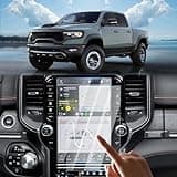 Sunsdrew 2PCS Ram Screen Protector 12-inch for 2019-2025 Dodge Ram 1500 2500 3500 Accessories TRX Rebel Laramie Limited Uconnect Touchscreen 9H Tempered Glass Film Anti-Glare HD Clear