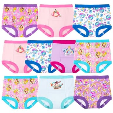 Disney Girls' Princess Potty Training Pants Multipack, PrinTraining10pk, 4T