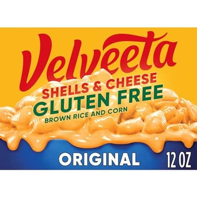 Velveeta Gluten Free Shells and Cheese, Brown Rice and Corn Pasta, 1 Box, for Easy Dinner or Dinner Sides, Original Flavor, Made with Real Cheese, 12 oz