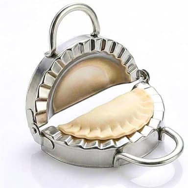Gadgetime USA Premium Stainless Steel Dumpling Maker Press – 3.75" Dough Cutter & Mold for Perfect Homemade Dumplings, Empanadas, Ravioli, Pierogi & Mini Pastry Pies