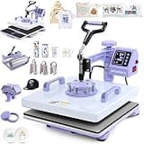 Whubefy Heat Press 15x15 inch 8 in 1 with 30OZ Tumbler Press, Slide Out 360° Swing Away Digital Shirt Press Machine, Industrial-Quality Heat Transfer Sublimation for T-Shirt/Tumbler/Mug/Hat/Cap/Plate