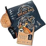 Think4Earth® - (2 Pack) Bread Bag - Reusable freezer bread bag for homemade bread maker gift giving - Bread Container for Sourdough Loafs Storage, Large Bread Bags for Homemade Bread with Lining