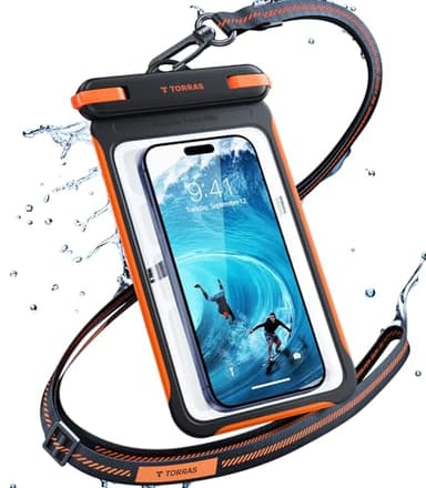 TORRAS IPX8 Waterproof Phone Pouch Floating, Underwater Screen Touchable, Water Proof Case with Lanyard for iPhone 17 Pro Max 16 S26, Cellphone Dry Bag Cruise Essentials 7.0 inch, Black