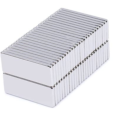 MAGXCENE 50pcs Rare Earth Magnets Bars, Small Rectangular Neodymium Magnets Heavy Duty for Crafts, Refrigerator, Cabinets, Cruise Tool Storage, Industrial, 20x8x1.5 mm