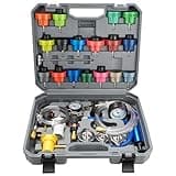 VTG VOGTEN 30PCS Coolant Pressure Tester & Vacuum Refill Kit,Radiator Pump Pressure Tester Kit for Automotive Cooling System Water Tank Leakage Detection