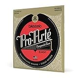 D'Addario Guitar Strings - Pro-Arte Classical Guitar Strings - EJ45C - Nylon Guitar Strings - Silver Plated Wrap, Composite Core, Clear Nylon Trebles - Normal Tension