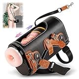 Automatic Male Masturbators Cup - Hands Free Visible Masturbator Cup Blowjob Machine with 10 Thrusting & 2 Realistic Sleeves & Wearable Strap Adult Sex Toys for Men Pleasure | 50db Quiet