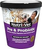 Nutri-Vet Pre and Probiotic Soft Chews for Dogs, Digestive Support, Upset Stomach, Liver & Cheese Flavor, Canine Prebiotic, Pet Fiber Supplement, Alternative to Dog Probiotic Powder, 120 Soft Chews